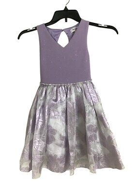 Speechless Girls 8 Purple Shimmer Sleeveless Rhinestone Accent Dress